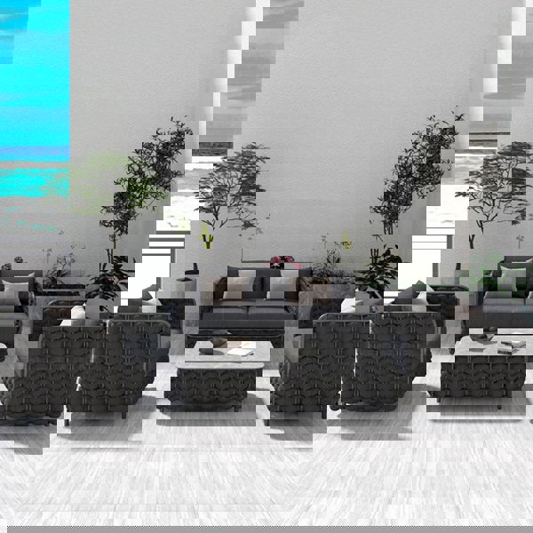 Ginny Rattan Outdoor Sofa Set, Outdoor Furniture-Rit Concept-Black-Rit Concept