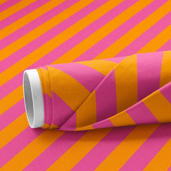 Love Frankie Helter Skelter Tilted Stripe Velvet Fabric