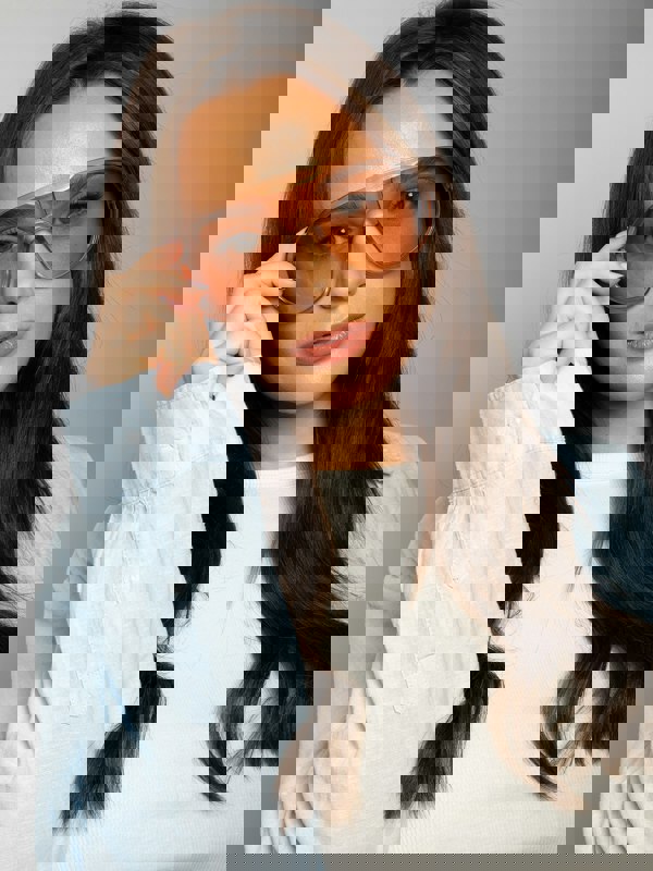 SVNX Wave Mask Sunglasses in Champagne