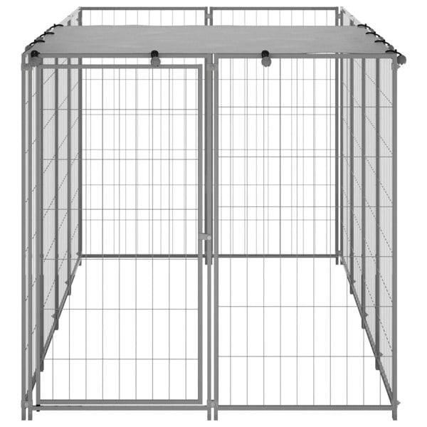 Berkfield Dog Kennel Silver 2.42 m�__ Steel