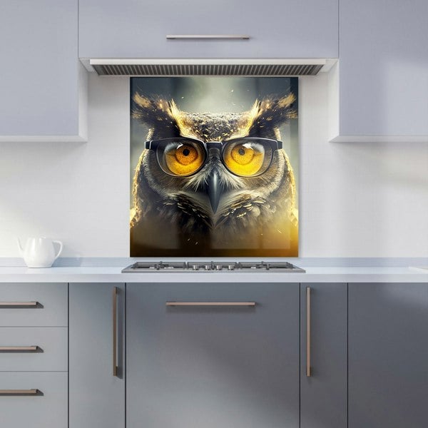 Warren Reed - Designer Owl With Glasses Splashart Kitchen Splashback