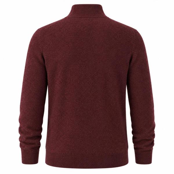 Lyle & Scott Lambswool Blend Quarter Zip Jumper Beetroot Marl