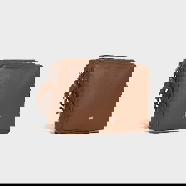 Assots London 'AVON' Tan Soft Nappa Full Grain Real Leather Crossbody Bag