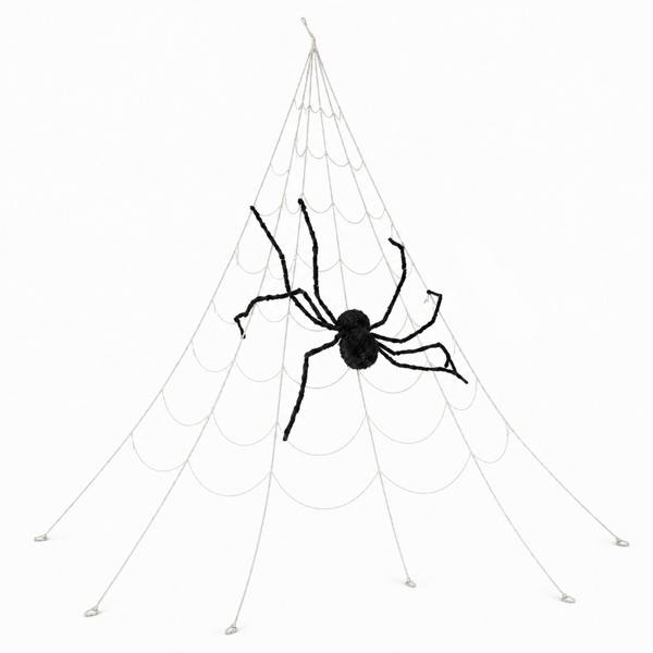 Samuel Alexander 5m Outdoor Mega Spider Web with Black Spider Halloween Decoration
