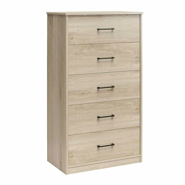 Dorel Home BrEZ Build Pearce 5 DRW Dresser Light Oak