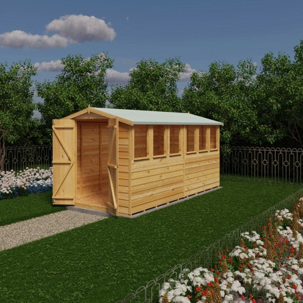Shire Overlap Double Door 12x6 Storage Shed