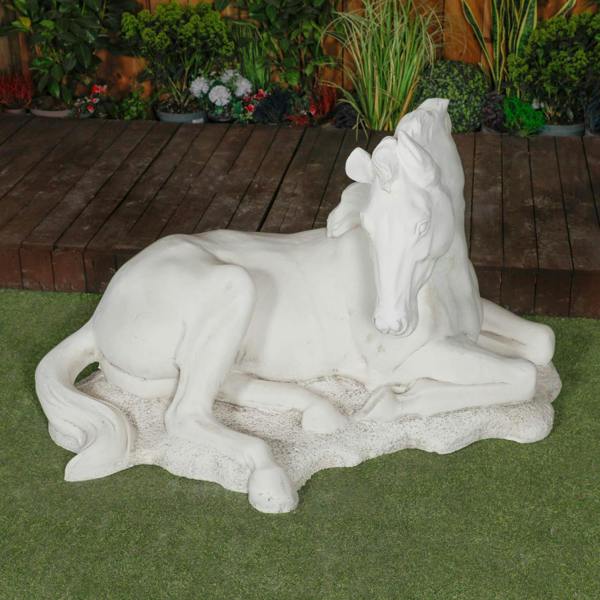 Lifesize Reclining Horse Statue 