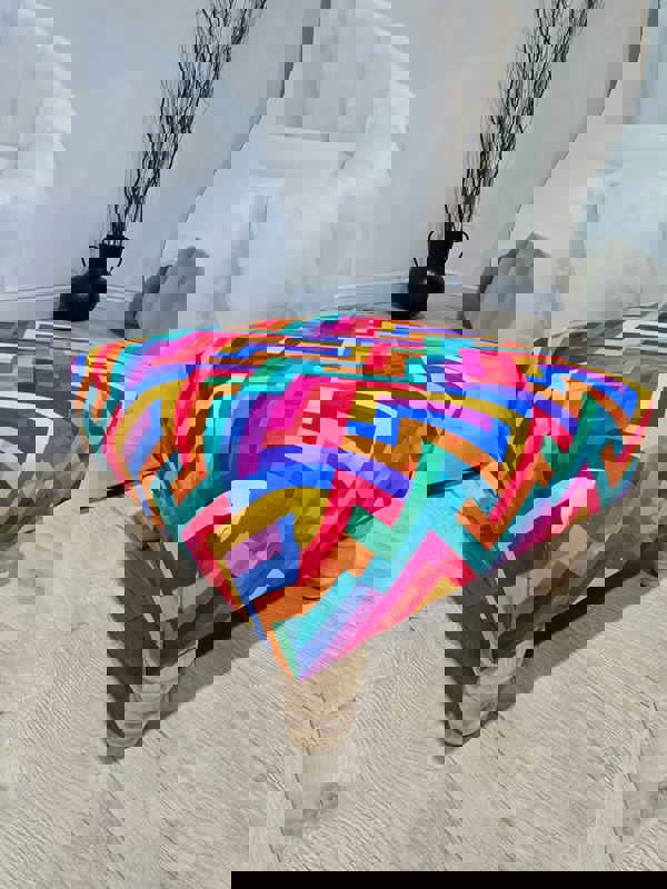 ISTOOLS Premium Multi-Colour Trem Footstool Pouffe – Stylish, Comfortable & Versatile