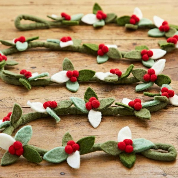 Paper High Felt Berry Christmas Garland