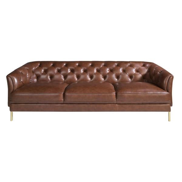 Angel Cerdá Chester sofa in cognac brown leather 6139/6140