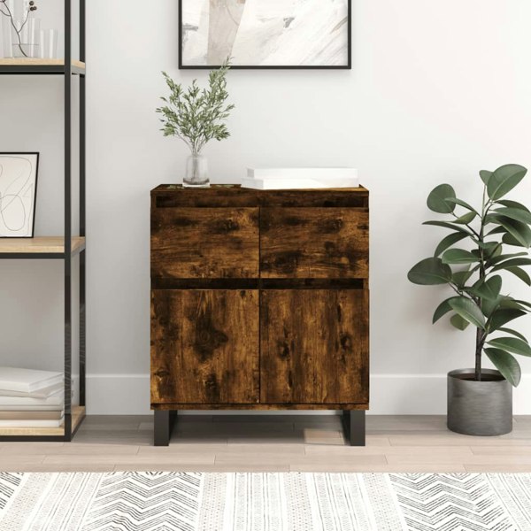 Berkfield Sideboard Smoked Oak 60x35x70 cm Engineered Wood