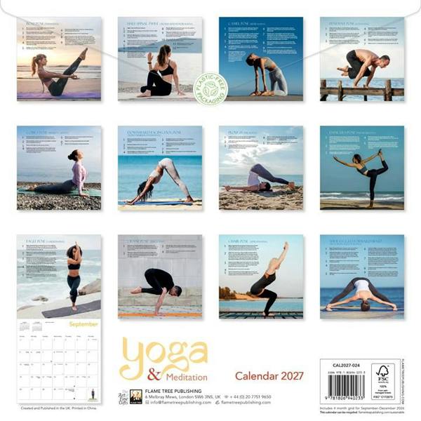 Yoga & Meditation Calendar 2027, Wall Calendars, Month To View, Lifestyle, Gift