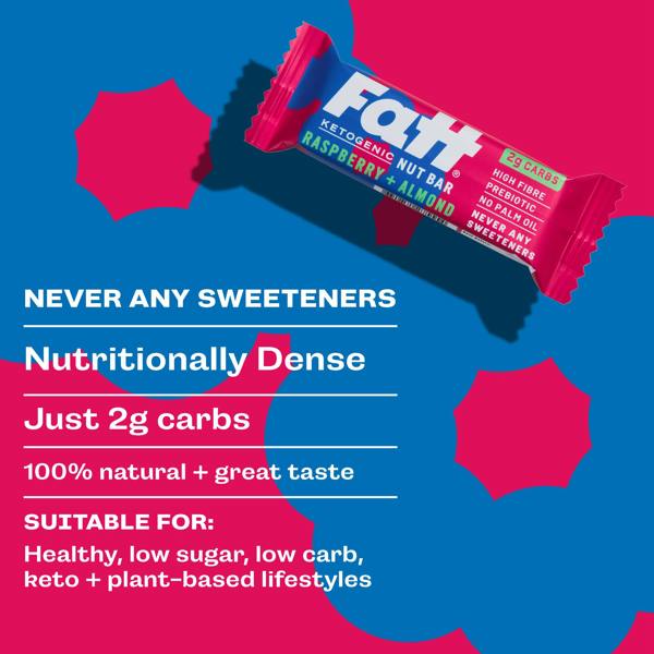 Fatt Raspberry + Almond Keto Bar