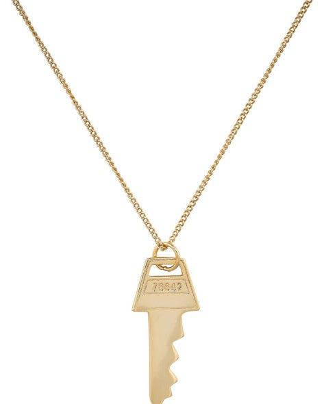 14K Gold Key Necklace - Necklaces - Elk & Bloom