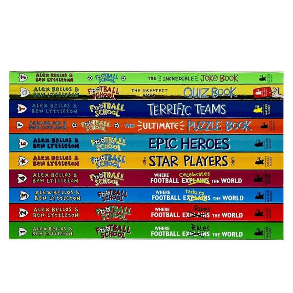 Football School Fantastic Fan-Thology 10 Books Collection Box Set – Football Facts & Fun Learning Collection for Kids