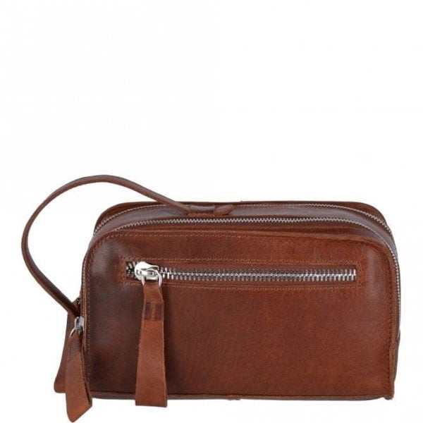 Two Section Oily Hunter Leather Wash Bag: 1667