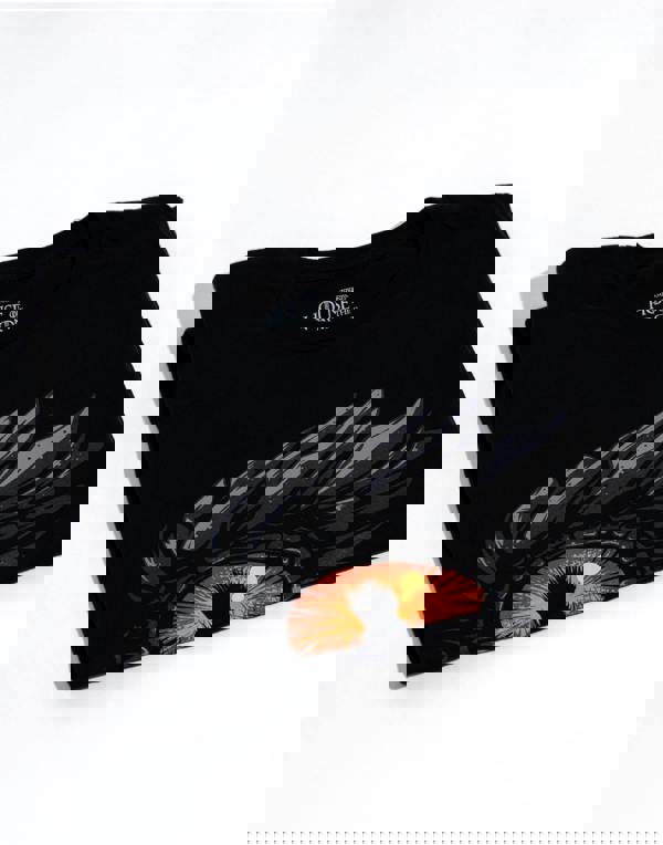 Game of Thrones Mens Black Dragon Eye Graphic Short Sleeved T-Shirt