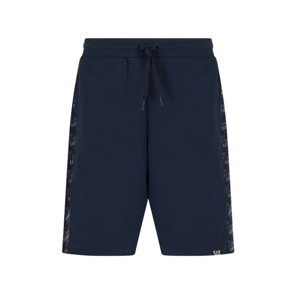 Emporio Armani EA7 EA7 Emporio Armani Logo Series Monogram Print Bermuda Shorts Armani Blue