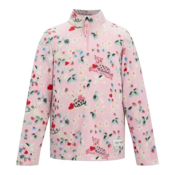 Regatta Childrens/Kids Cath Kidston Puppy Floral Half Zip Fleece Top - Pink - 