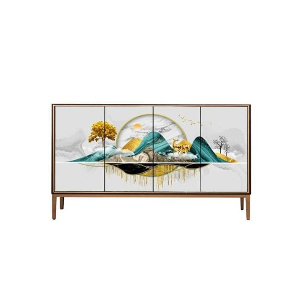 Detail view of Uno Sideboard with dog crate sideboard