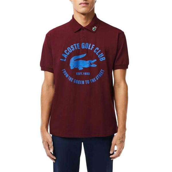 Lacoste Mens Cotton Classic Golf Polo Shirt - Red - 