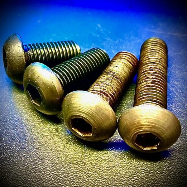 Fixaball 1/4" BSF Socket Screw Button High Tensile 10.9 Self-Colour