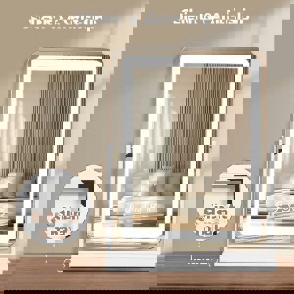 Emitto Hollywood Mirror Vanity Makeup Mirror with Lights 360°Rotation Tabletop