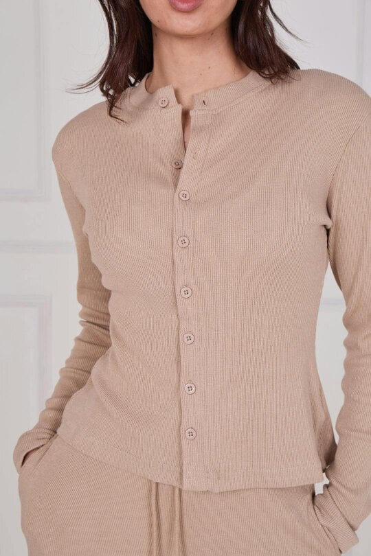 Ribbed Button-Up Co-Ord Set