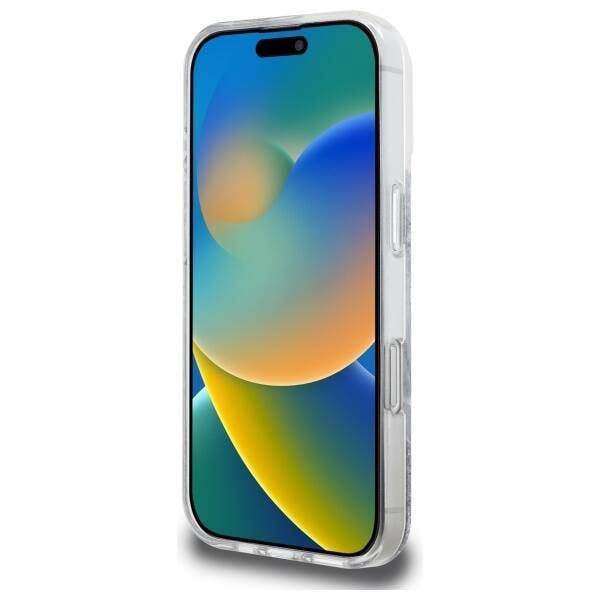 Guess Resin Gradient Glitter Hardcase with MagSafe for iPhone 16 Pro 6.3" Silver - GUHMP16LRGRGES