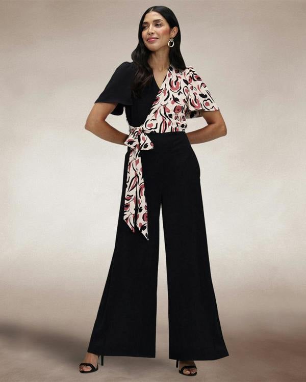 HotSquash Overwrap Print Jumpsuit
