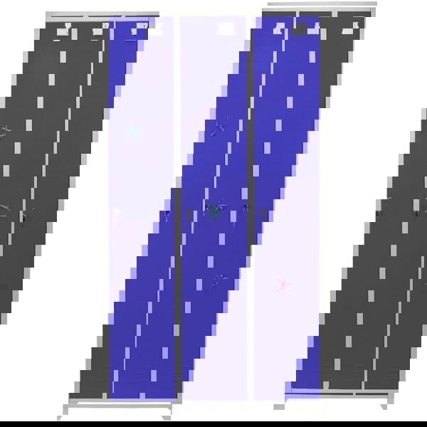 Monstershop Metal Storage Lockers - Three Doors Wide, Blue