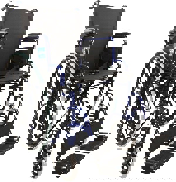 Aidapt Self Propelled Steel Transit Chair Blue