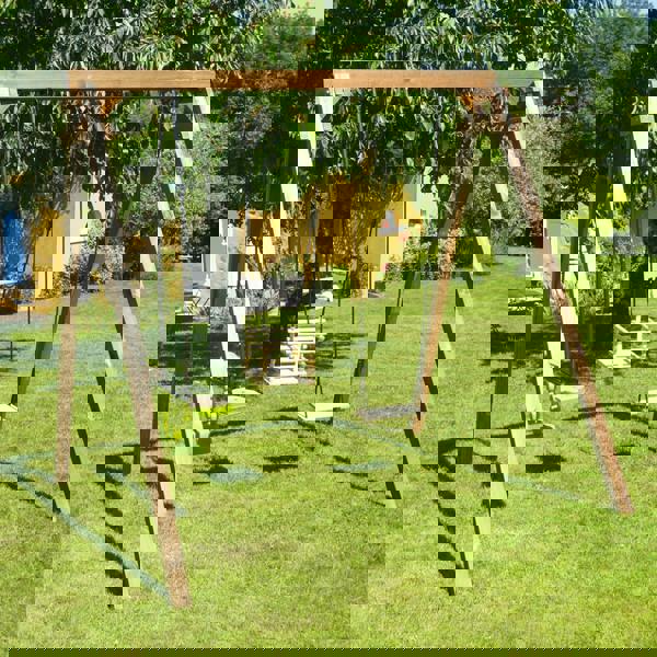 Soulet Pierre Infant & Child Triple Wooden Swing Set