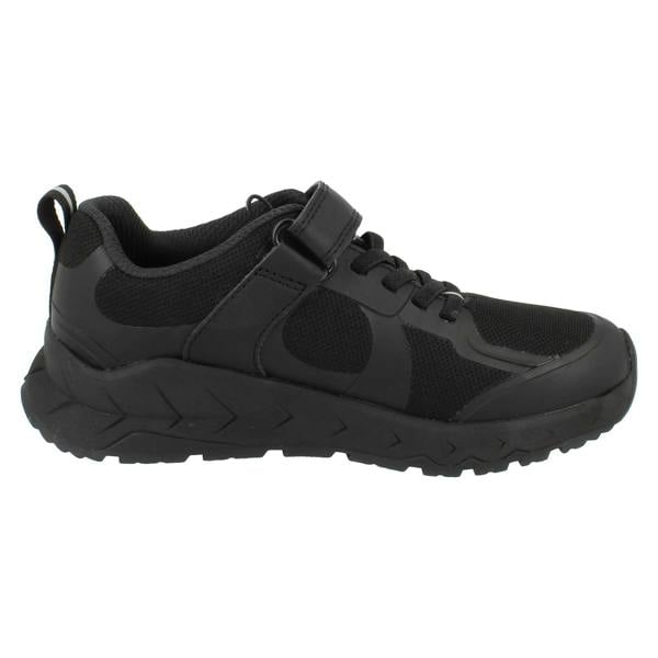 Clarks Boys Clarks Hook and Loop/Lace Up School Shoes Selva Edge