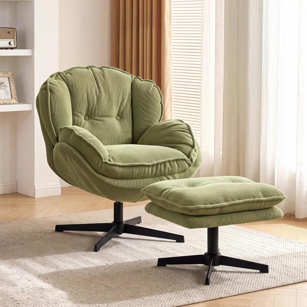 Accent Chair with Ottoman