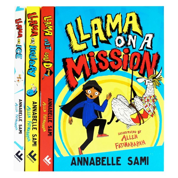 Llama Out Loud 4 Book Set, Llama Out Loud, Llama on a Mission, Llama on Holiday & Llama On Ice