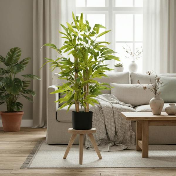 Wyld Haus Fike Compact Artificial Bamboo Desk Tree In Pot For Indoor Display 60cm