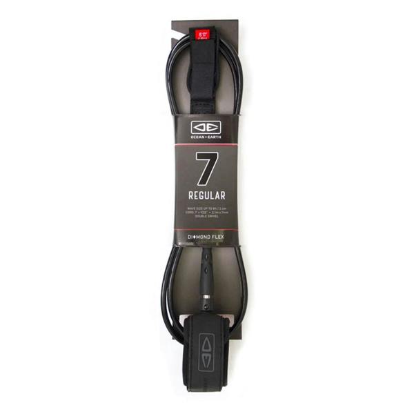 Ocean & Earth 7’0 Regular Moulded Surfboard Leash Black
