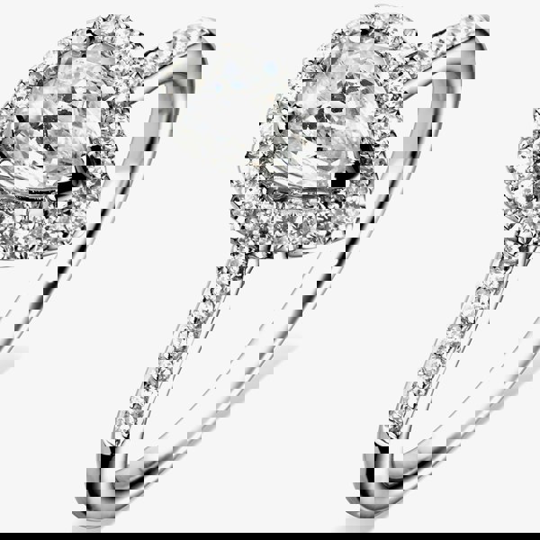 1888 Collection Platinum Pear Cut 0.84ct Diamond Cluster Ring DSC42