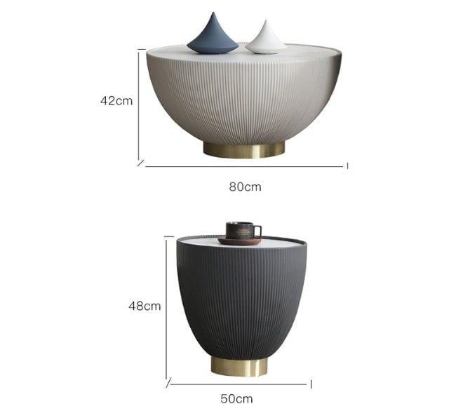 Theo Coffee Table Set, Black And White-Weilai Concept-Weilai Concept