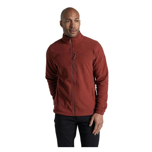 Craghoppers Mens Souther Full Zip Fleece Jacket - Red Jasper - 