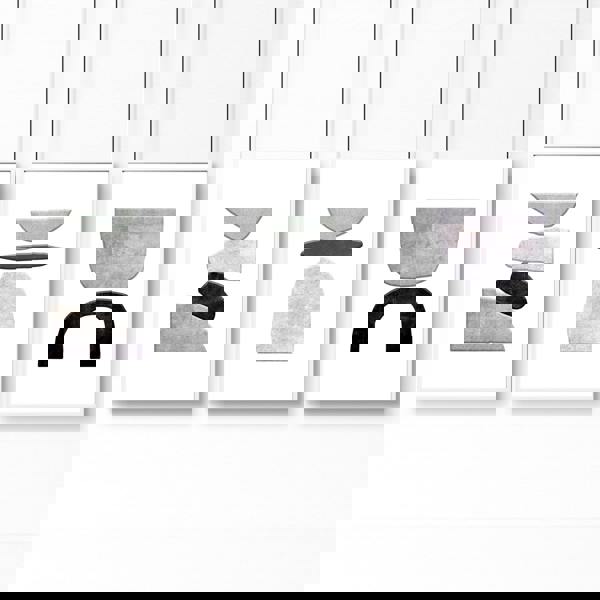 Abstract Painting Black And White | Set of 3 wall art prints