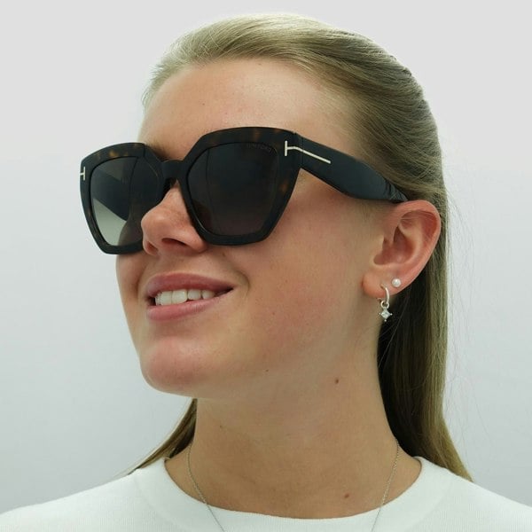 Tom Ford Sunglasses FT0939 Phoebe 52K Dark Havana Gradient Roviex Brown