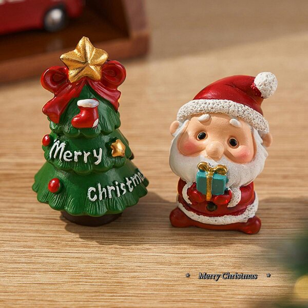 Obasyhig 6-Piece Set Of Christmas-Themed Resin Ornaments