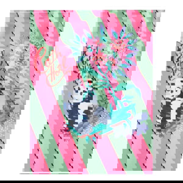 Cath Kidston Girls Panda Stripes One Piece Swimsuit - Pink/Green - 