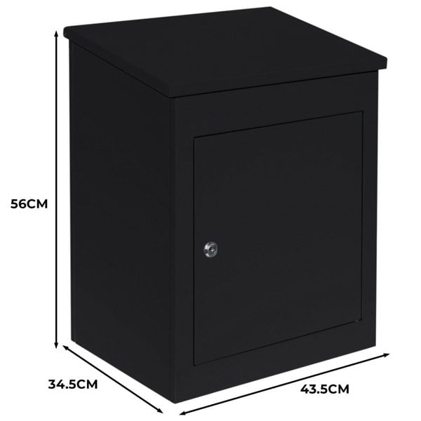 Monstershop Anti-Theft Parcel Post Box - Black