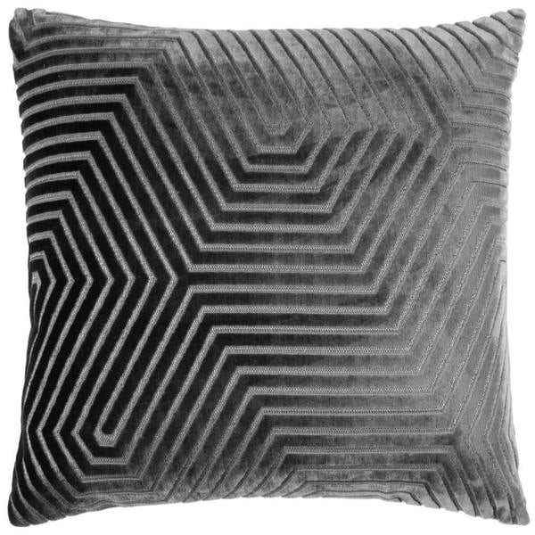 Paoletti Evoke Cut Cushion Cover - Charcoal - 