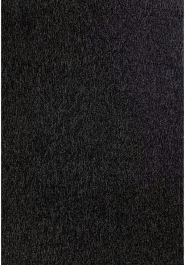 Dark Grey Low Pile Area Rug Plain Design