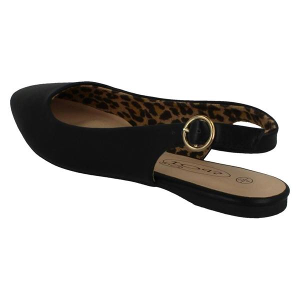 Spot On Ladies Spot On Flat Slingback Pointed Toe Shoes F80461