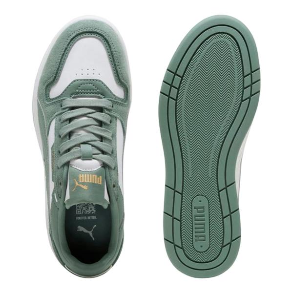 Puma Childrens/Kids Classic SD Suede Trainers - White/Green - 